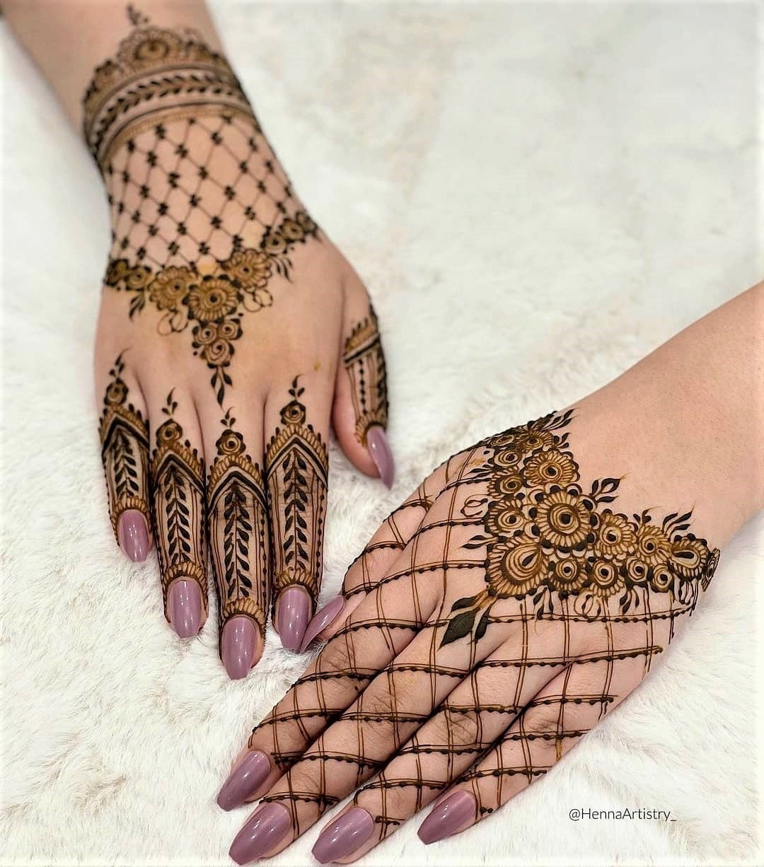 simple-easy-checks-back-hand-mehndi-design | WedAbout