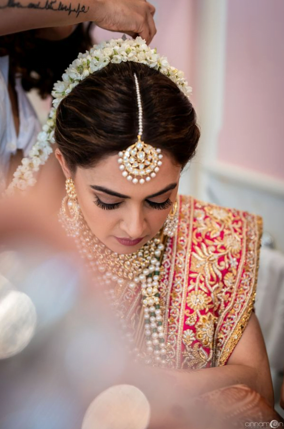 simple nude south indian bridal makeup look