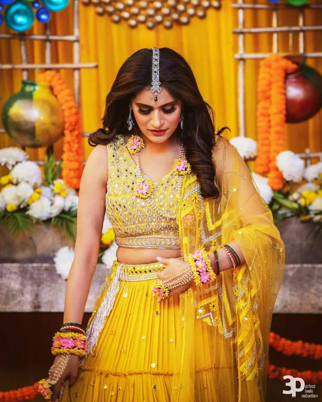 50+ Latest & Best Haldi Outfit & Dress Ideas for Brides Inspired by  Pinterest