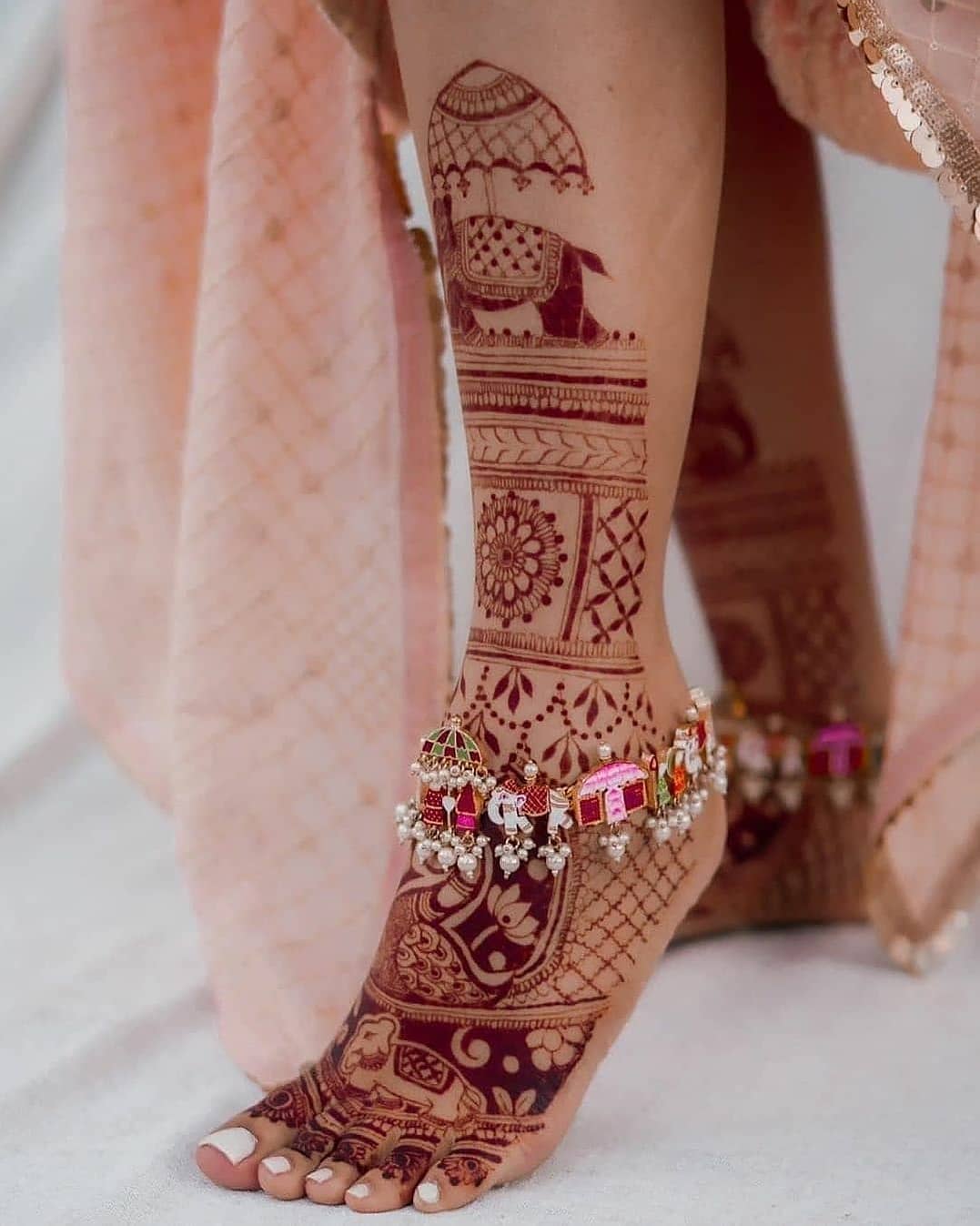 latest baraat dulhan payal design for wedding 