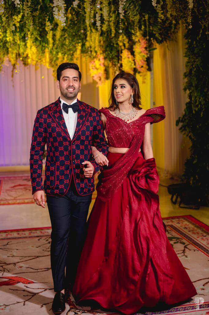 unique and trendy red lehenga for marriage reception 
