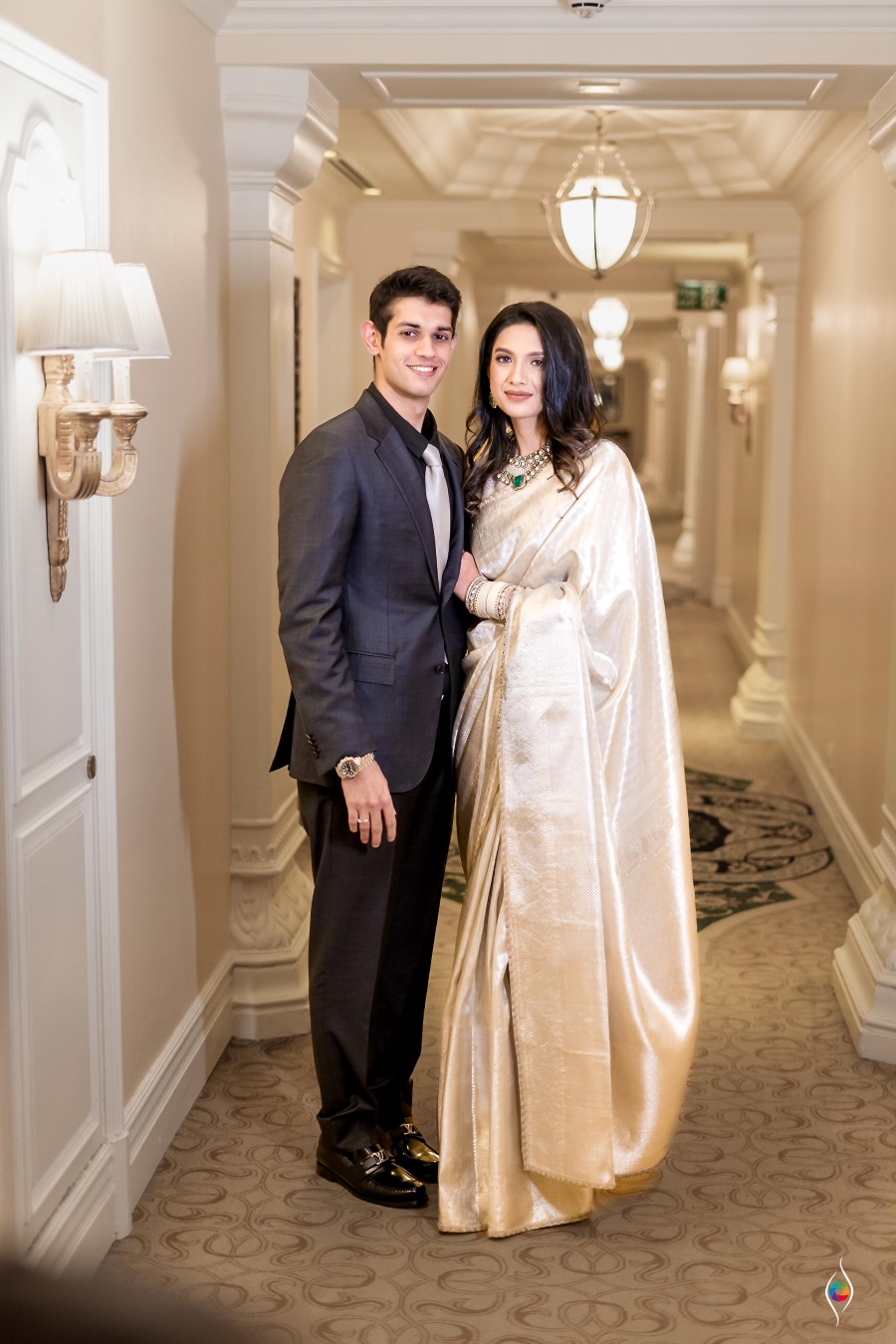 Kashish and Aseem at their reception at Leela Palace