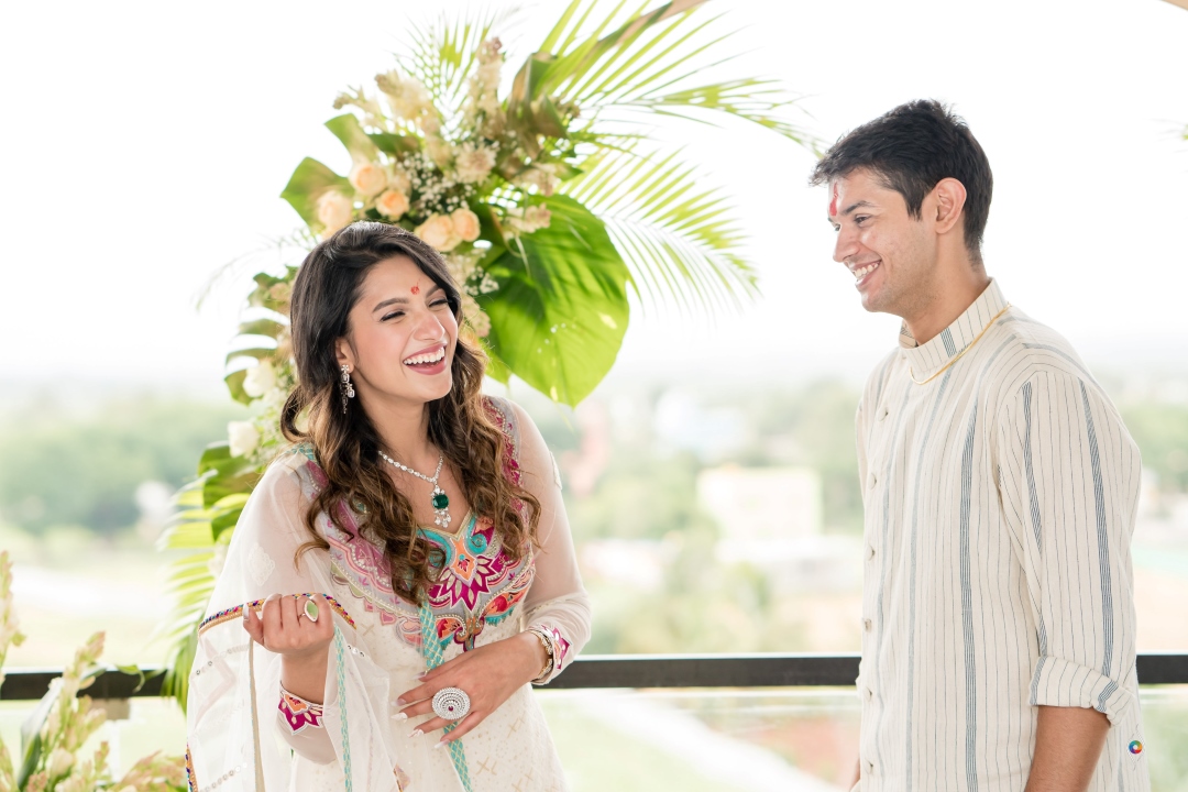 Kashish and Aseem during pre-wedding festivities for their Thailand beach wedding