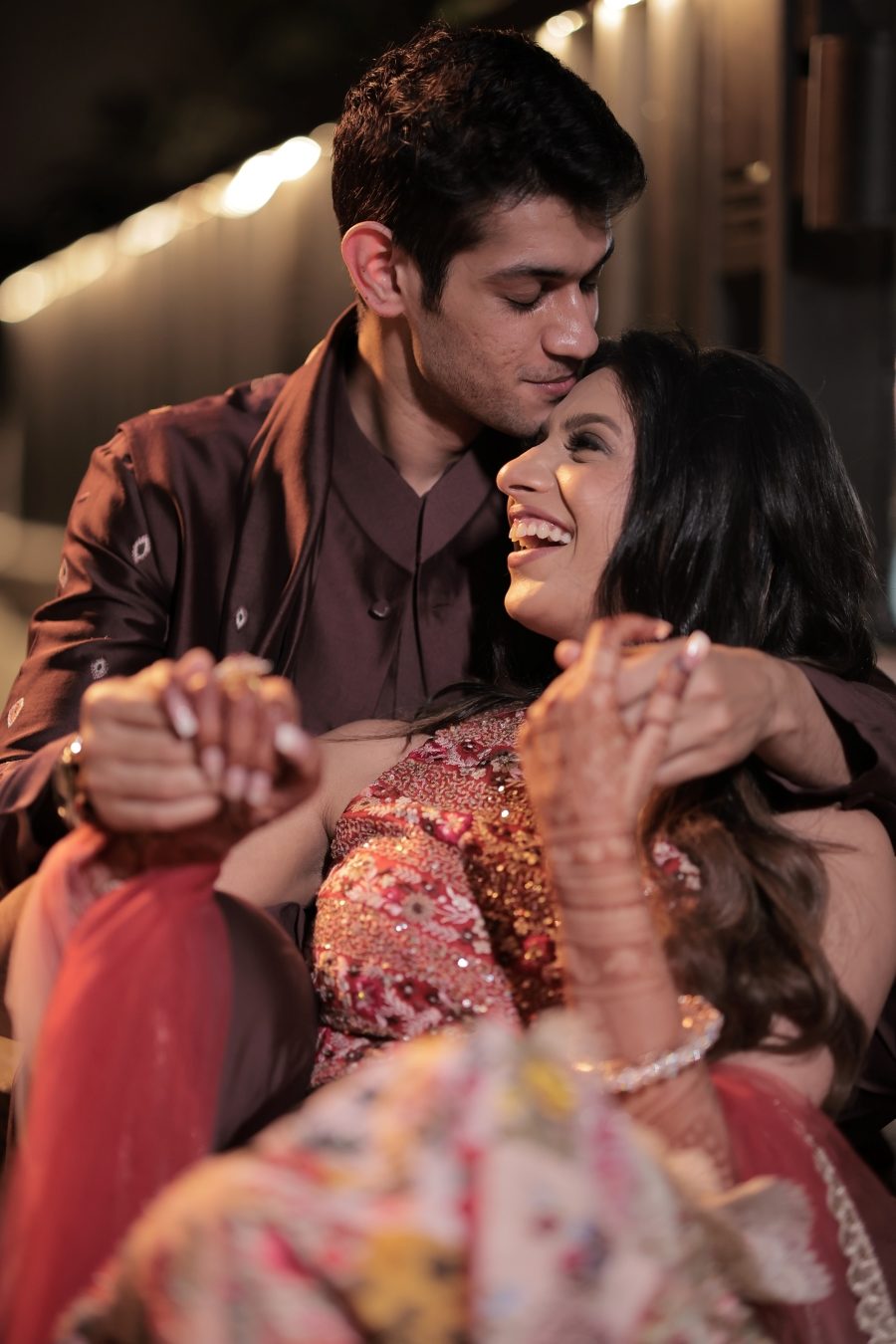 Kashish and Aseem during couple photoshoot at their mehendi function