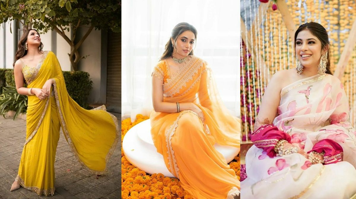latest-haldi-saree-for-bride-1