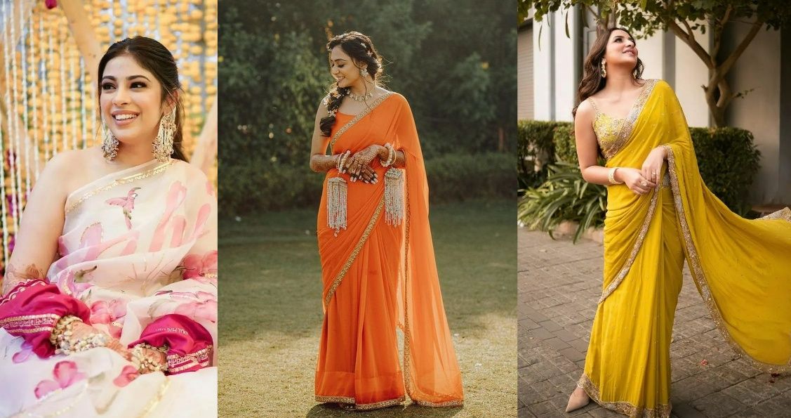 latest-haldi-saree-for-bride
