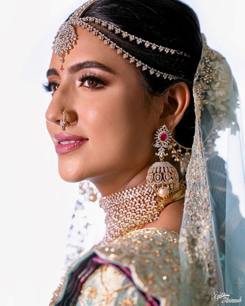 south indian bridal look with natural and light makeup