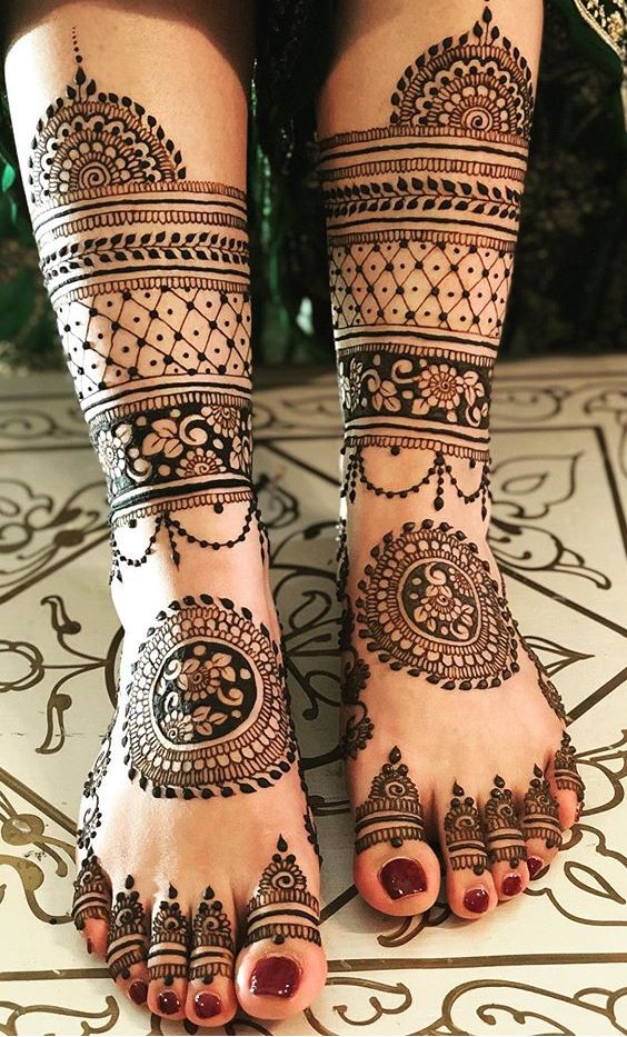 foot mehndi design bridal simple and unique