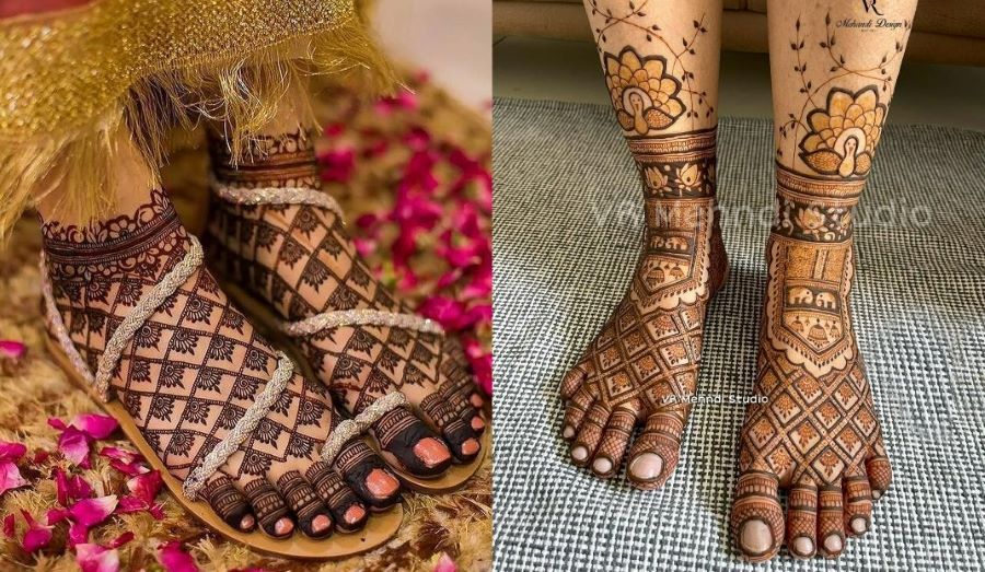 latest foot mehndi design photos 