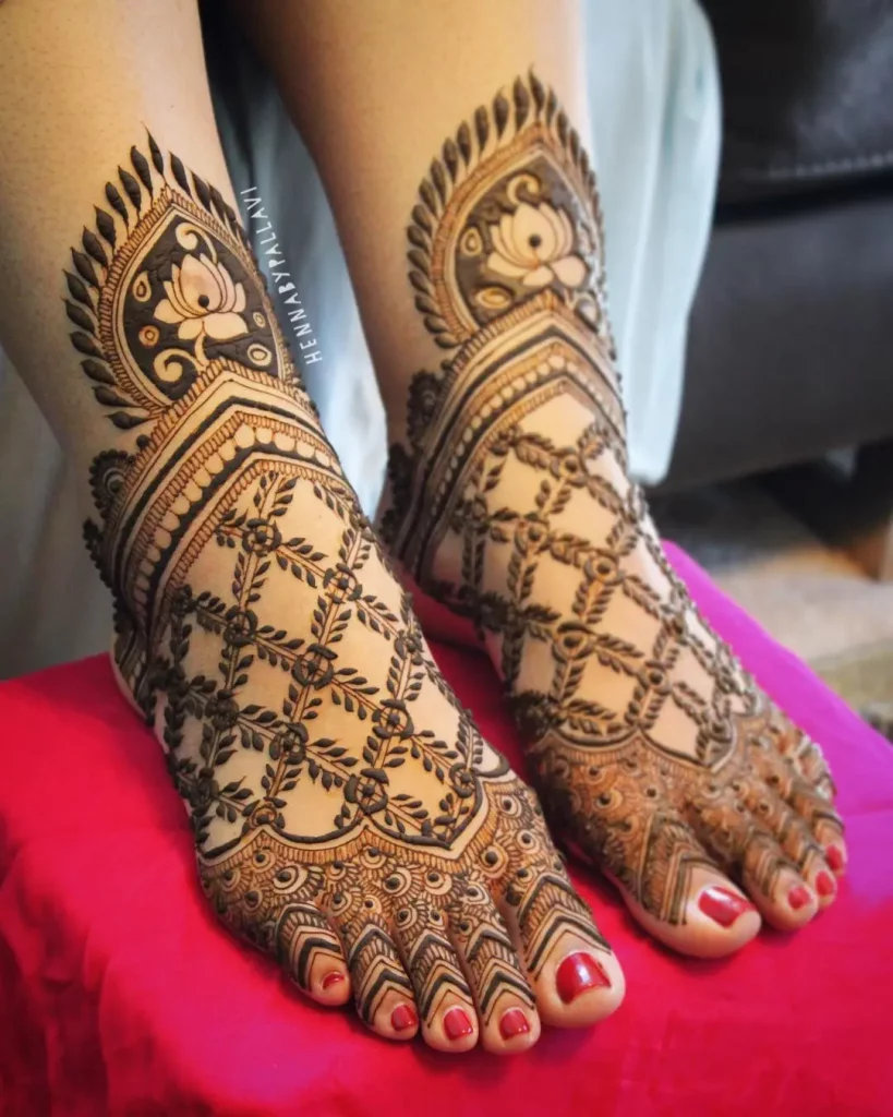 pinterest inspired feet mehndi design easy with floral motifs