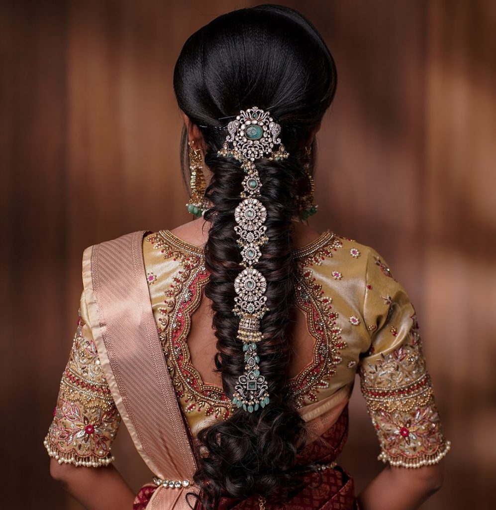 Accessorized braids for wedding