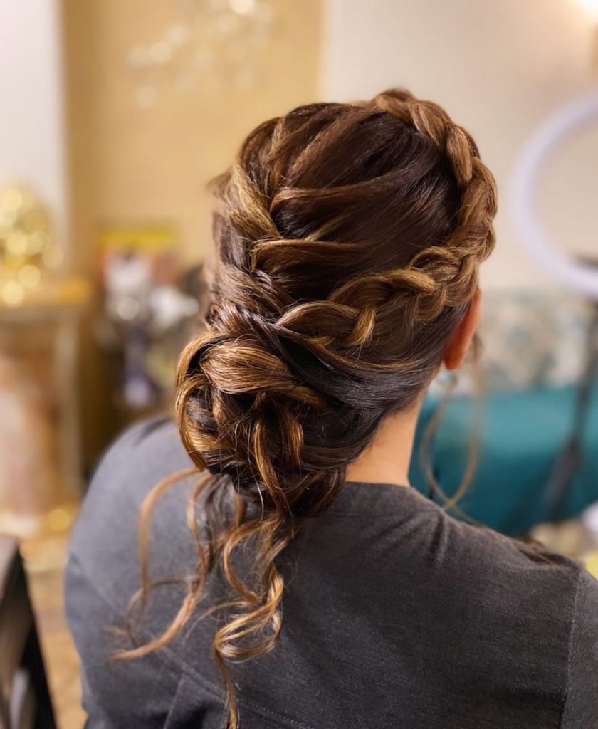 Twisted Bun plaits