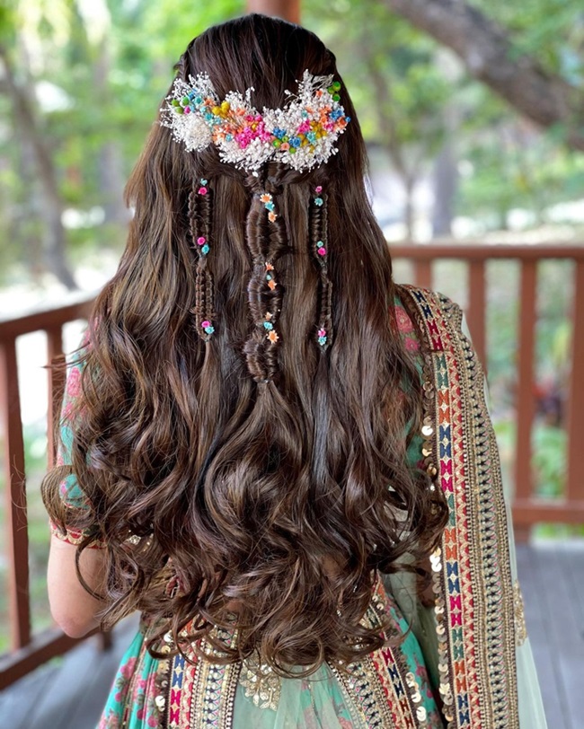 boho look with bridal braid hairstyles
