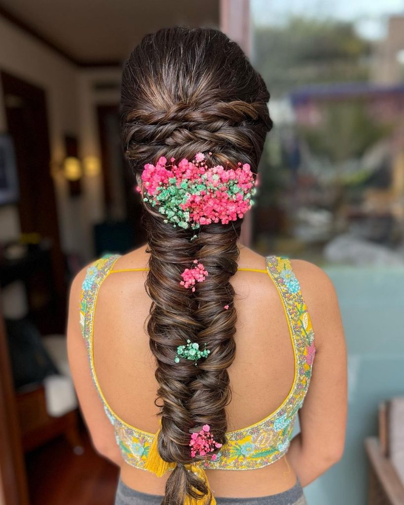 crown braided fishtail hairstyle