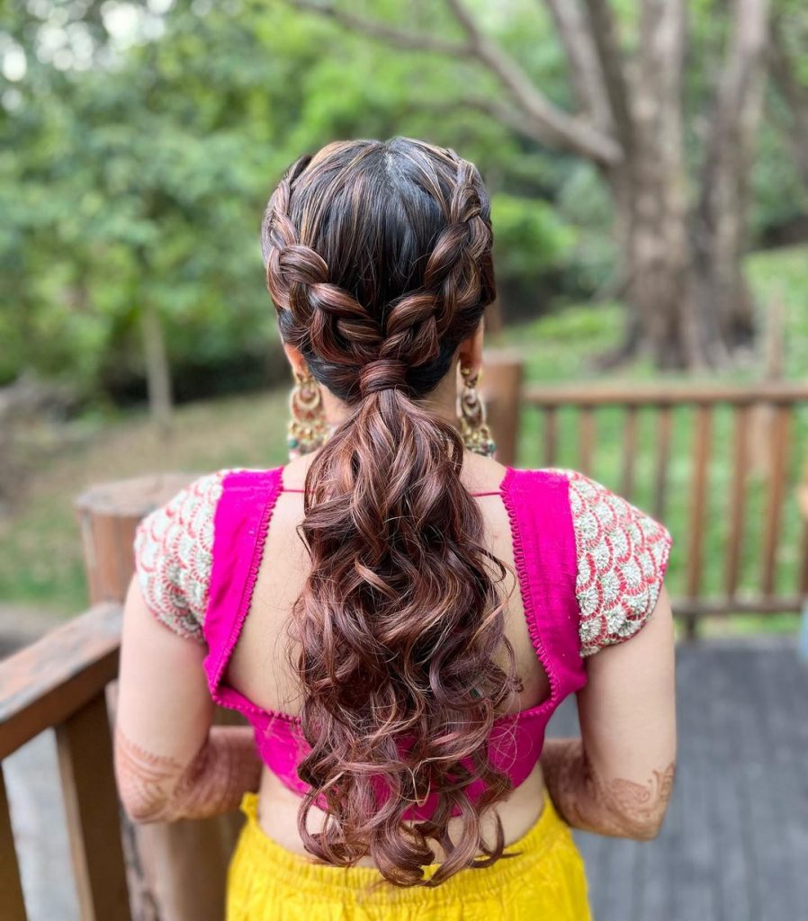 dutch braid with ponytail