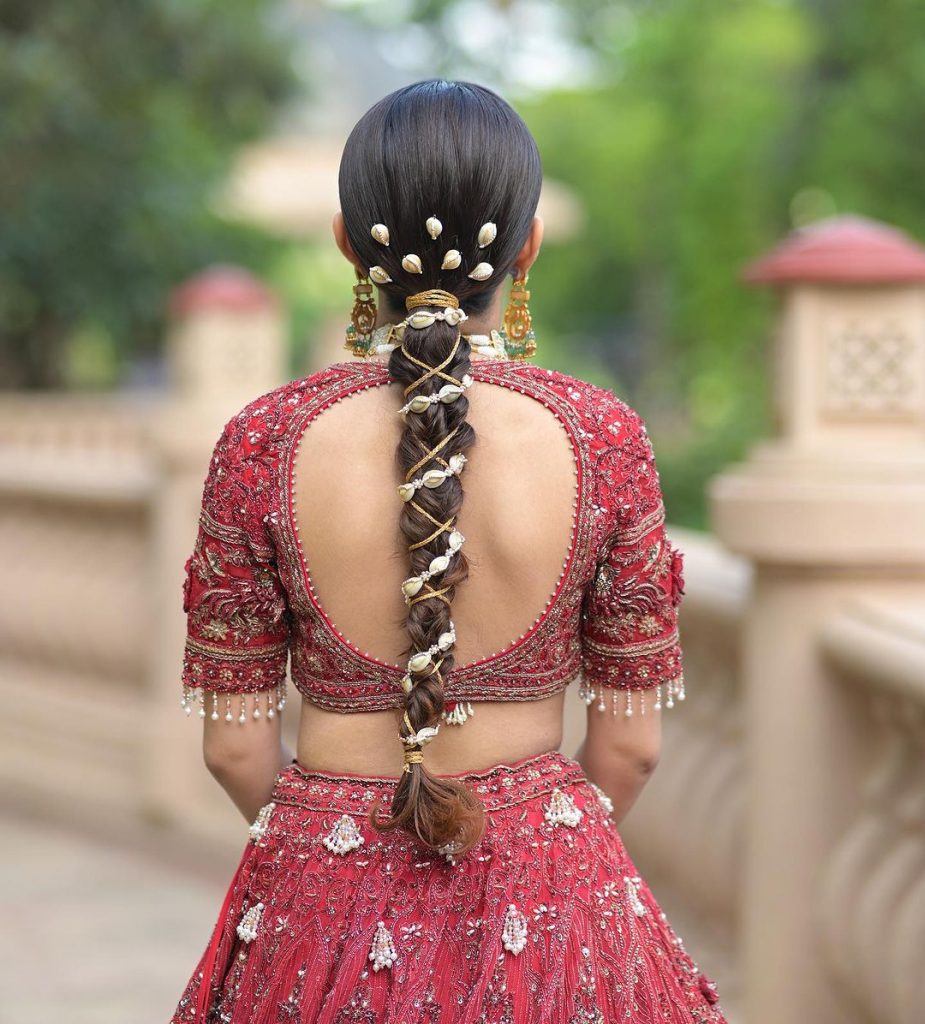 gota patti bridal braid hairstyles