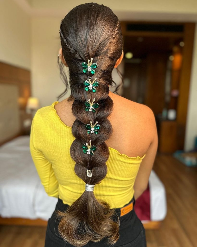 knotted braid hairstyle for cocktail party