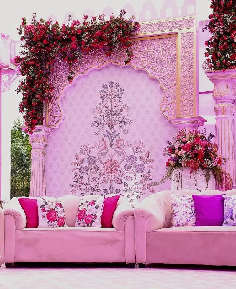 beautiful pink engagement decoration ideas for stage