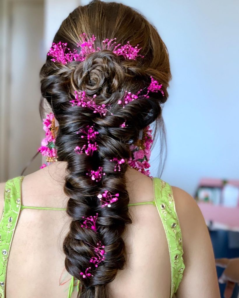 rose braid hairstyle