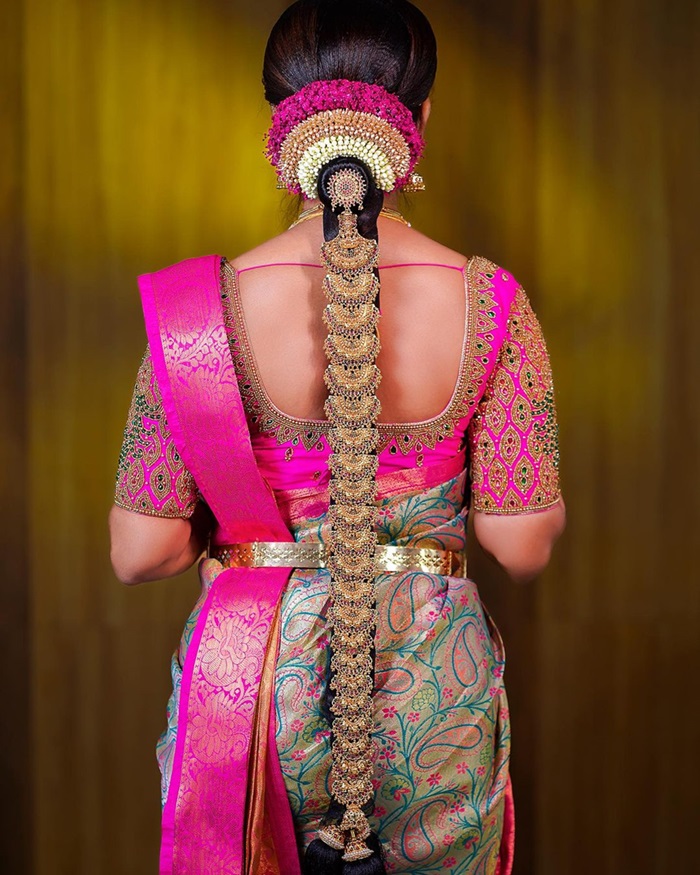 south indian bridal braid hairstyles