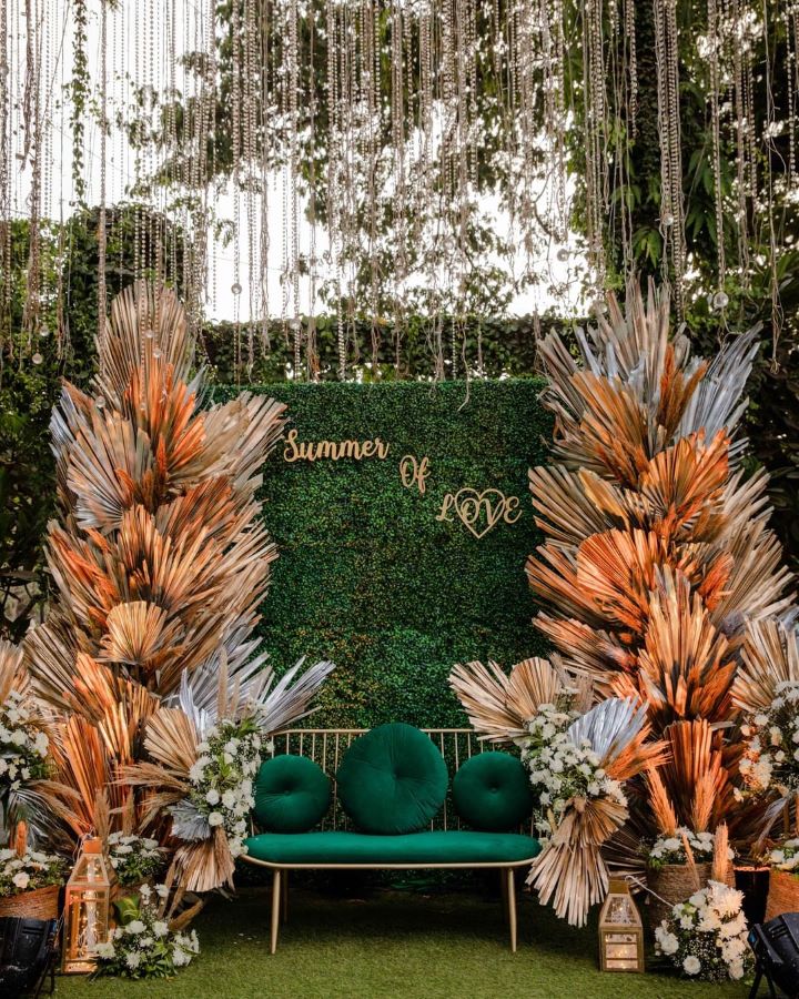 simple low budget wedding stage decorations